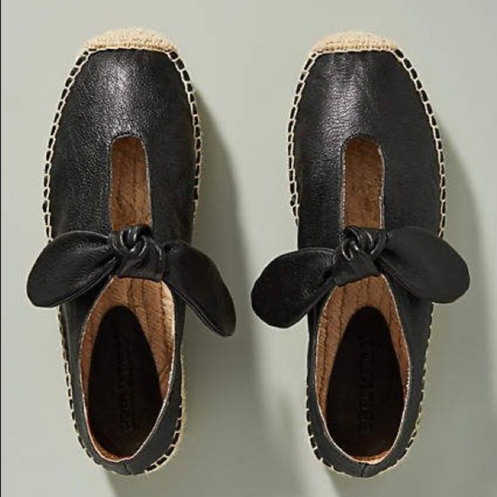 Bernardo Violia Black Bow Espadrilles